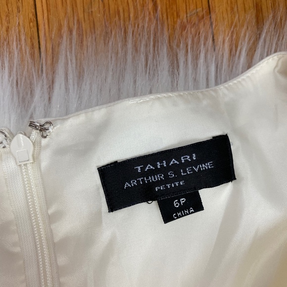 NWT Tahari ASL Cream Fit & Flare Dress, 6P - Picture 5 of 8